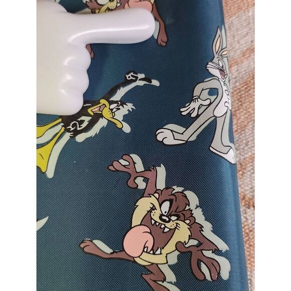 Vtg Looney Tunes 3 Ring Binder Green Bugs Bunny Taz Daffy 1998 #A53 - Picture 4 of 12